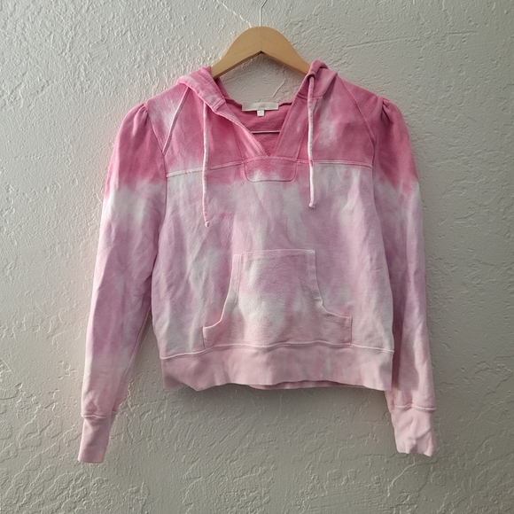 LoveShackFancy Kirby Hoodie Linear Bubble Gum Size Small